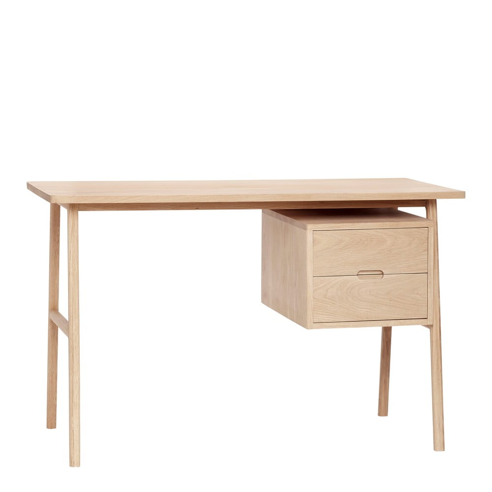 Tavolo da lavoro in rovere 57x120 cm Architect - Hübsch | Scrivanie e postazioni da lavoro