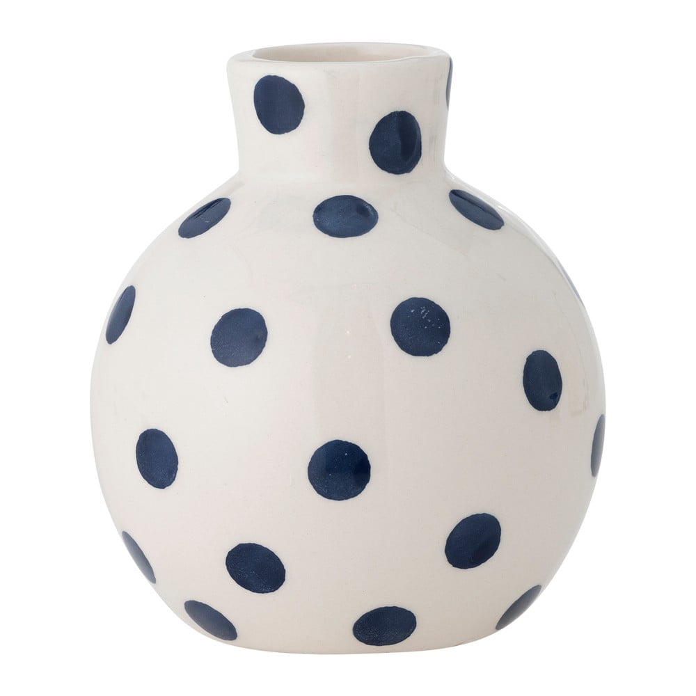 Vaso bianco in ceramica dipinto a mano (altezza 11 cm) Fian - Bloomingville | Vasi