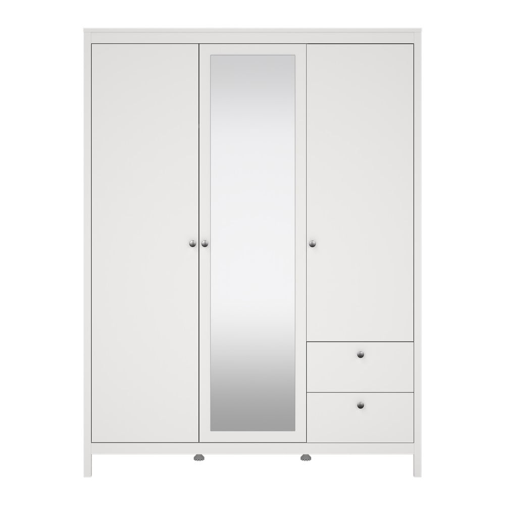Armadio bianco con specchio 150x199x58 cm Madrid – Tvilum | Armadi