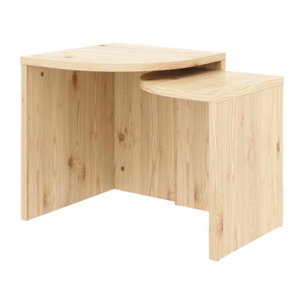 Set di tavolini da salotto di colore naturale in pino massiccio 2 pz Combine – Karup Design | Tavolini da salotto