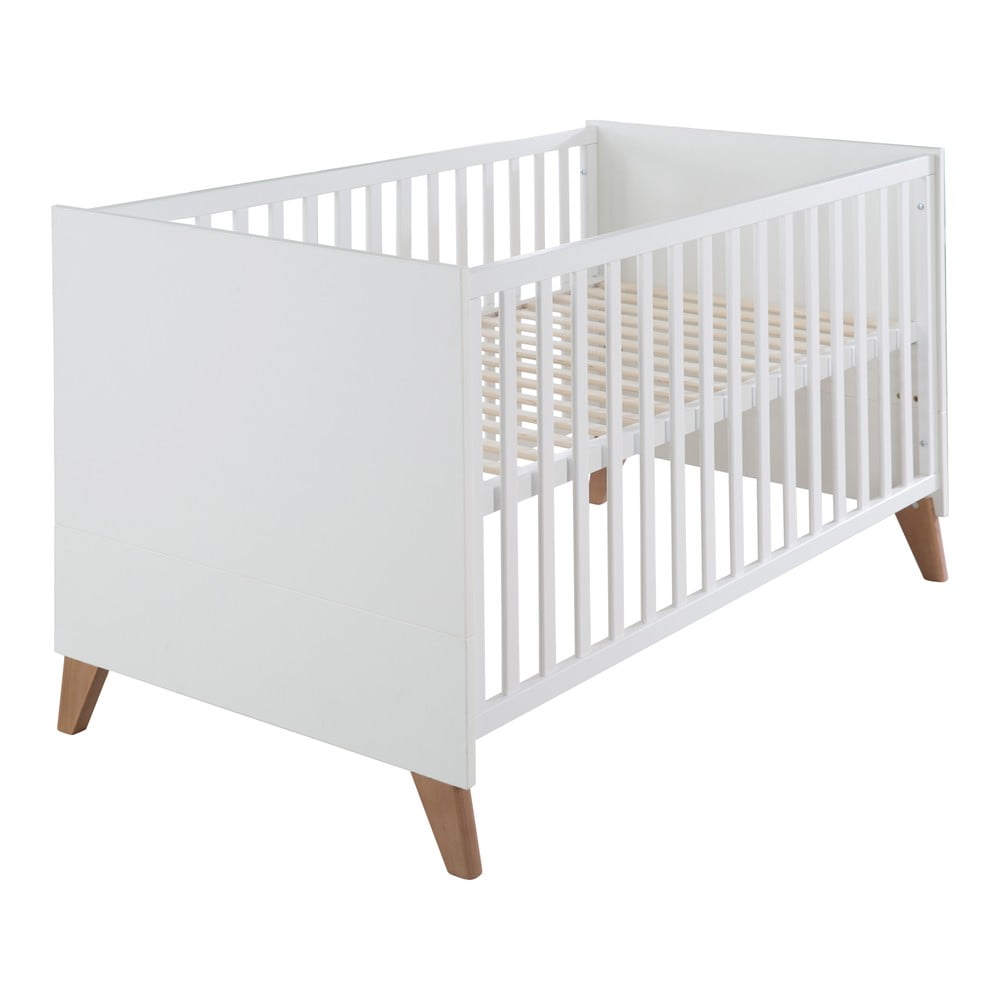 Lettino in colore bianco e naturale 70x140 cm Ole - Roba | Lettini