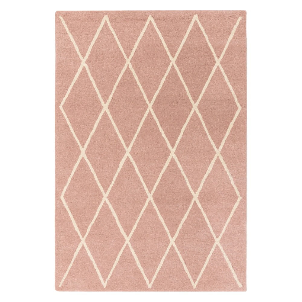 Tappeto in lana rosa tessuto a mano 80x150 cm Albany - Asiatic Carpets | Tappeti