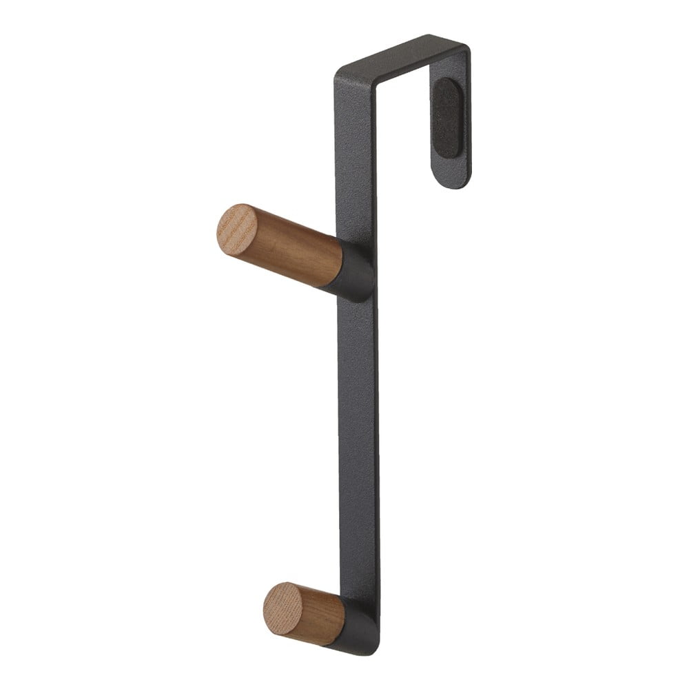 Gancio per porta in metallo nero 1,5 cm Tower - YAMAZAKI | Attaccapanni per porta