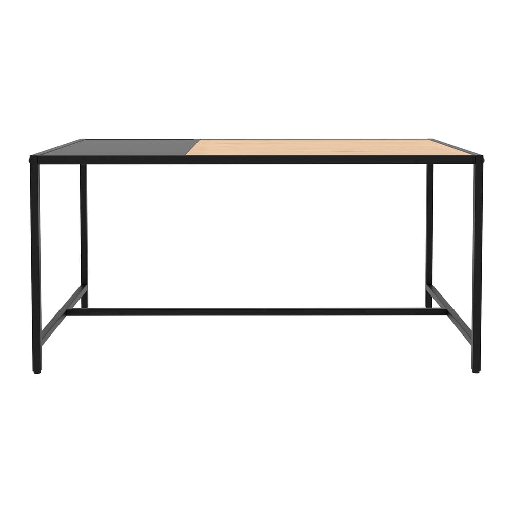 Tavolino in nero-naturale 60x100 cm Altino - Unique Furniture | Tavolini da salotto