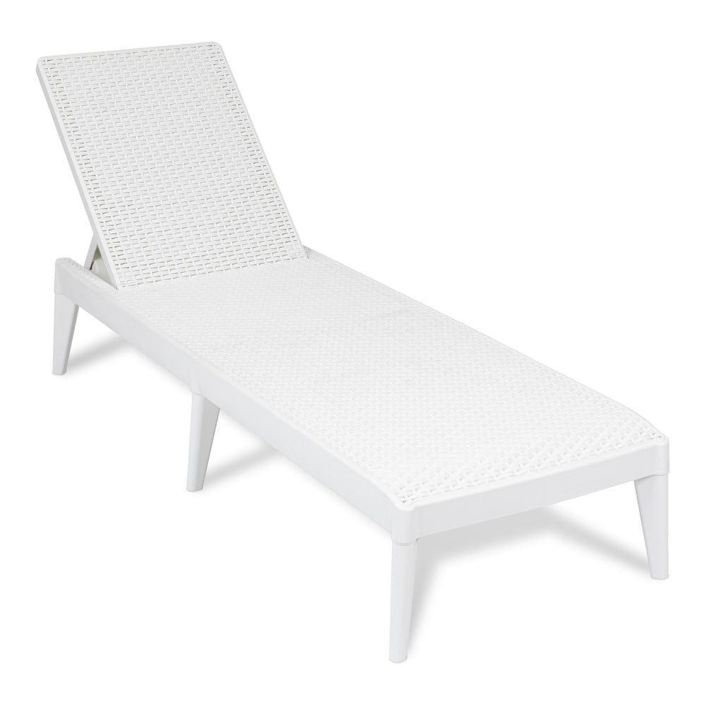 Lettino da giardino bianco in rattan artificiale Numana - Toomax | Lettini da giardino