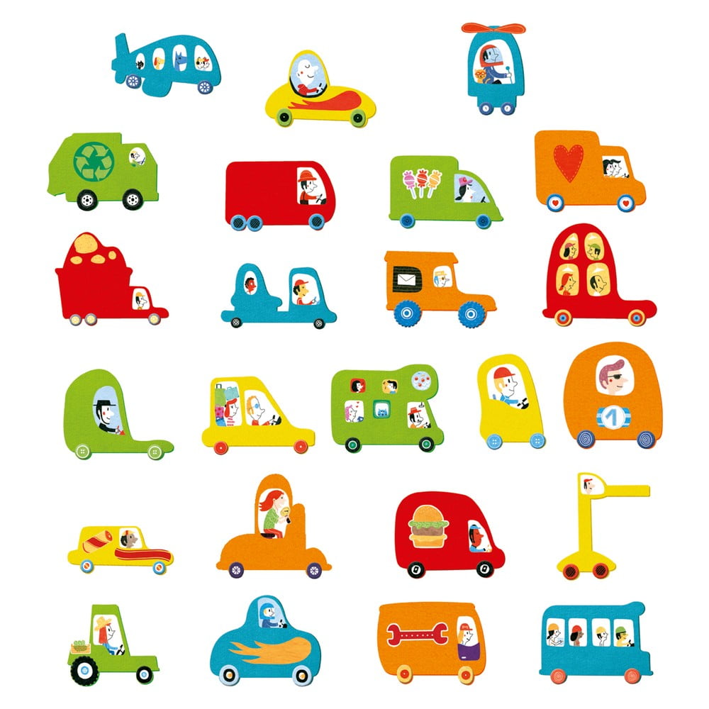 Set di adesivi per bambini Cars - Djeco | Foglietti adesivi