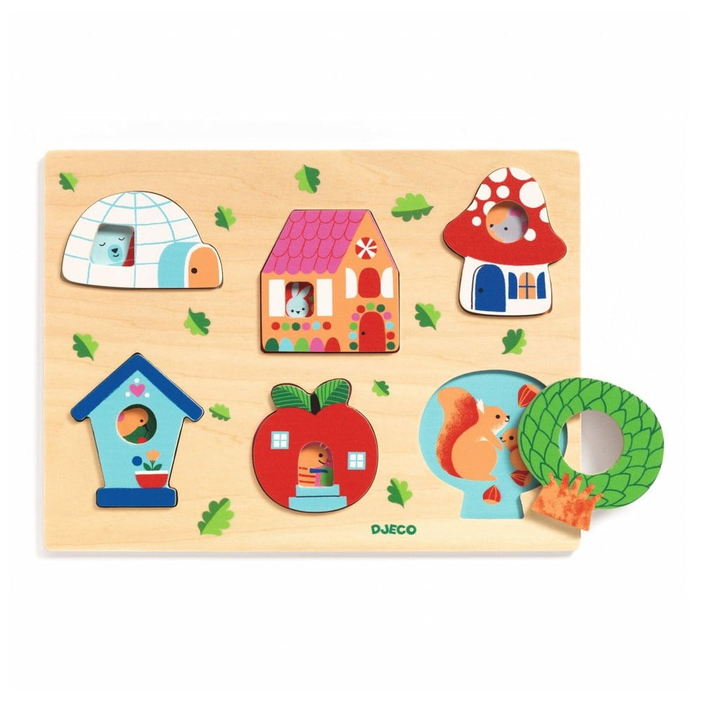 Puzzle a inserimento in legno Home - Djeco | Puzzle