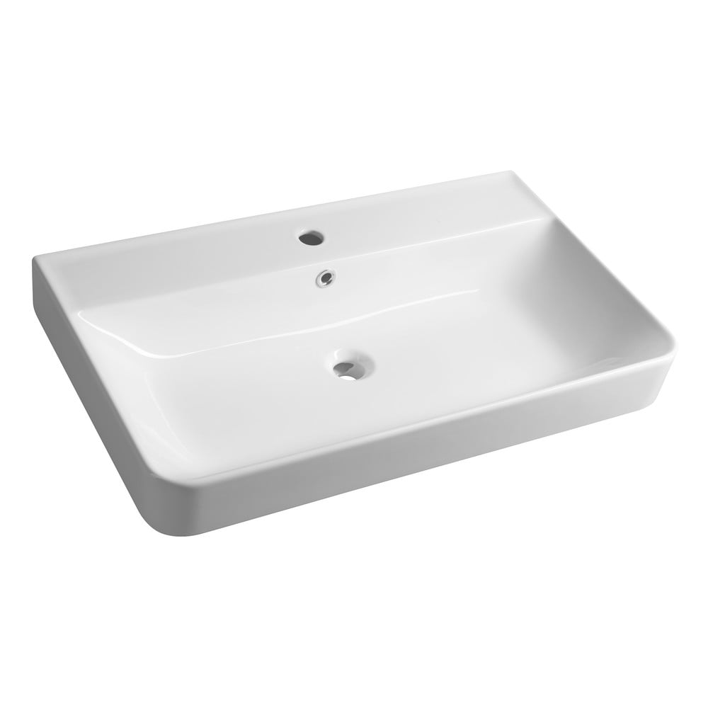 Lavabo bianco in ceramica 80x48 cm Gali – Sapho | Lavabi