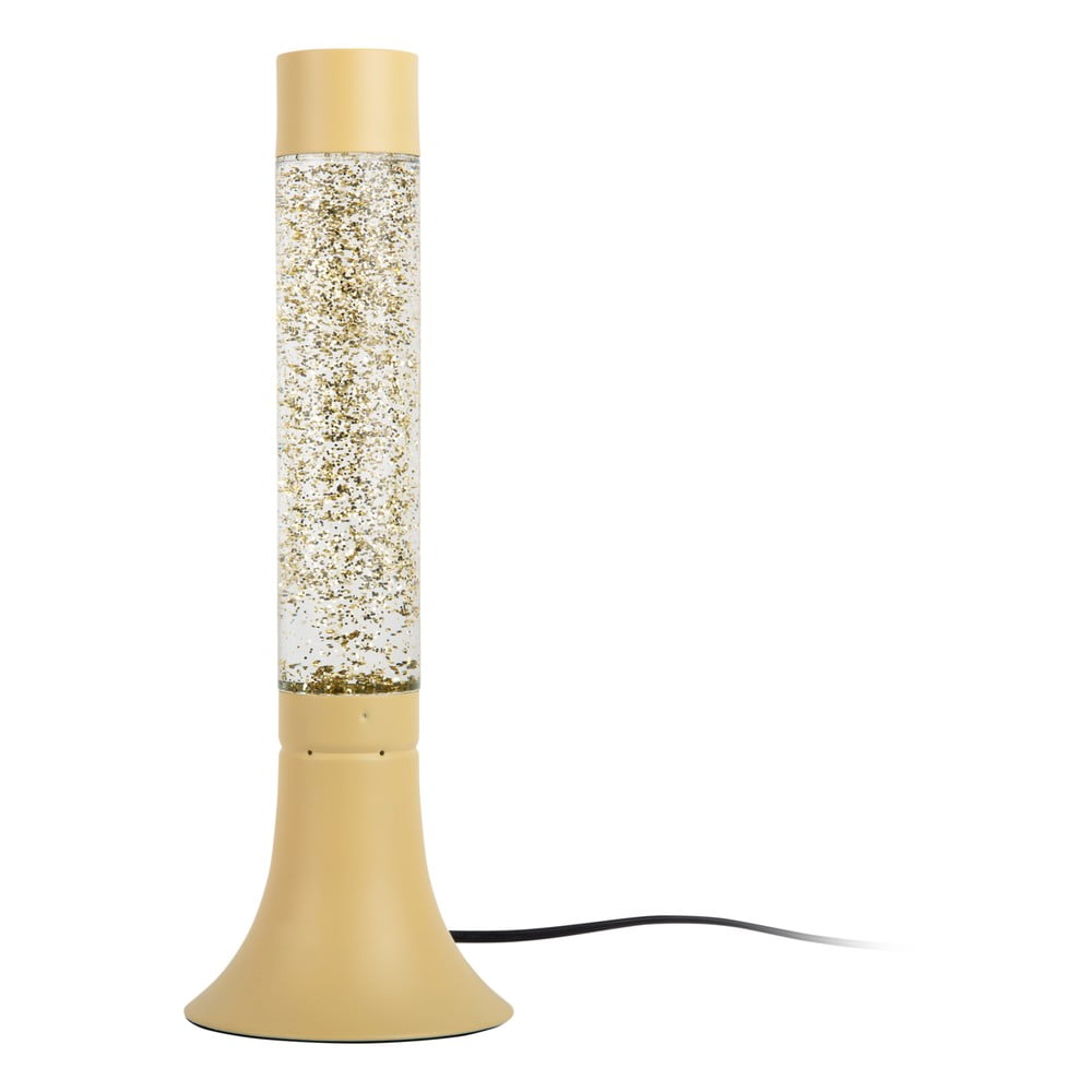 Lampada da tavolo giallo chiaro con paralume in vetro (altezza totale 37,5 cm) Astro Glittler – Leitmotiv | Abat-jour e lampade da tavolo