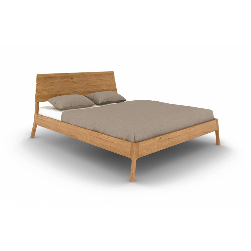 Letto matrimoniale in legno di quercia di colore naturale 180x200 cm Twig - The Beds | Letti matrimoniali