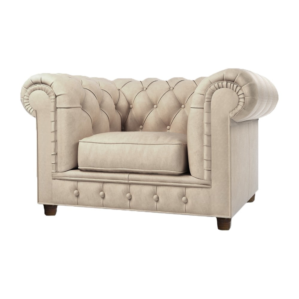 Poltrona in velluto crema Cambridge - Ropez | Poltrone