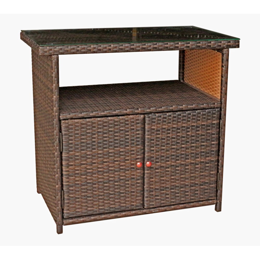 Credenza da giardino in rattan 90x50 cm Padua - Garden Pleasure | Tavolini da giardino
