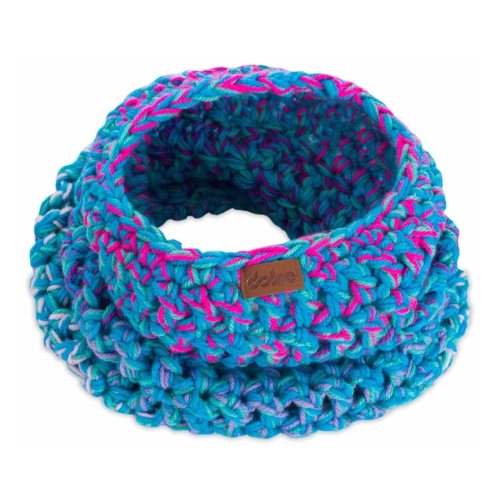 Sciarpa circolare blu all'uncinetto Twister - DOKE | Accessori moda