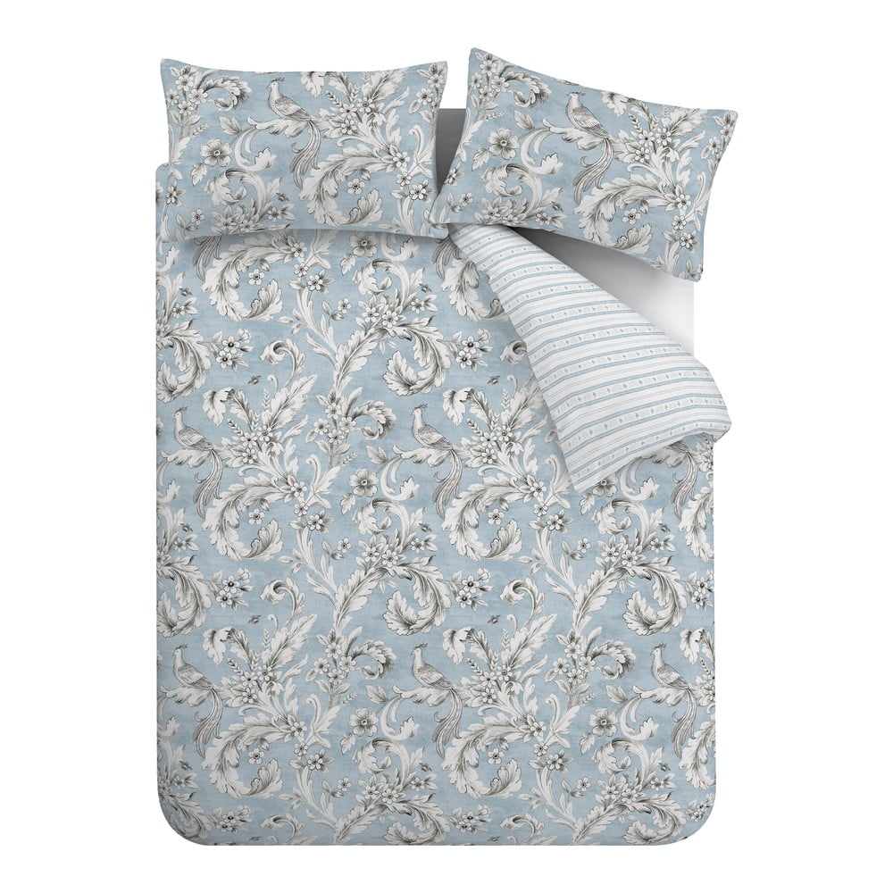 Biancheria da letto bianca/blu per letto matrimoniale 200x200 cm Regal Floral – Catherine Lansfield | Biancheria da letto