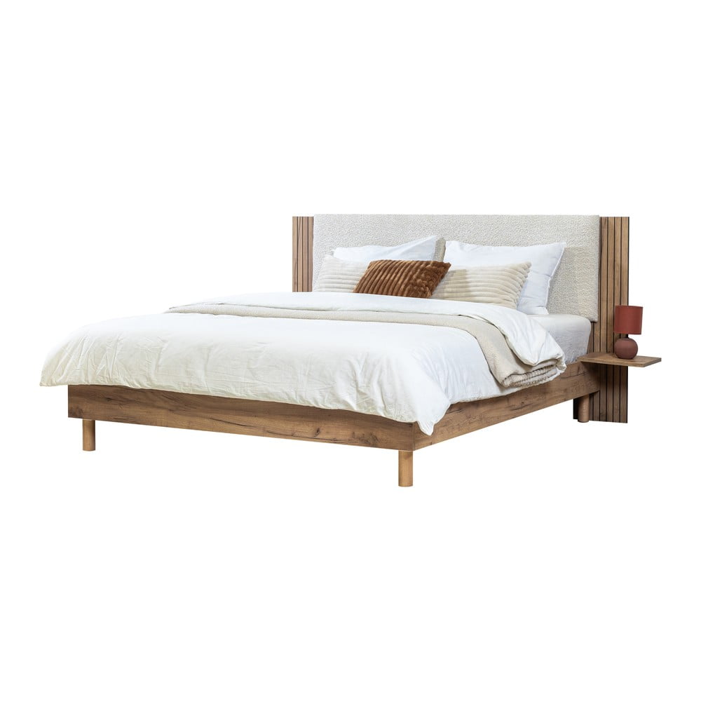 Letto matrimoniale beige con rete inclusa 160x200 cm Lior – Bobochic Paris | Letti matrimoniali