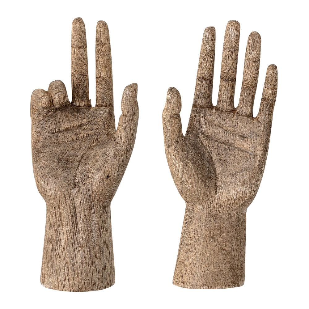 Statuette in legno in set di 2 pezzi 13 cm Teis - Bloomingville | Statuette
