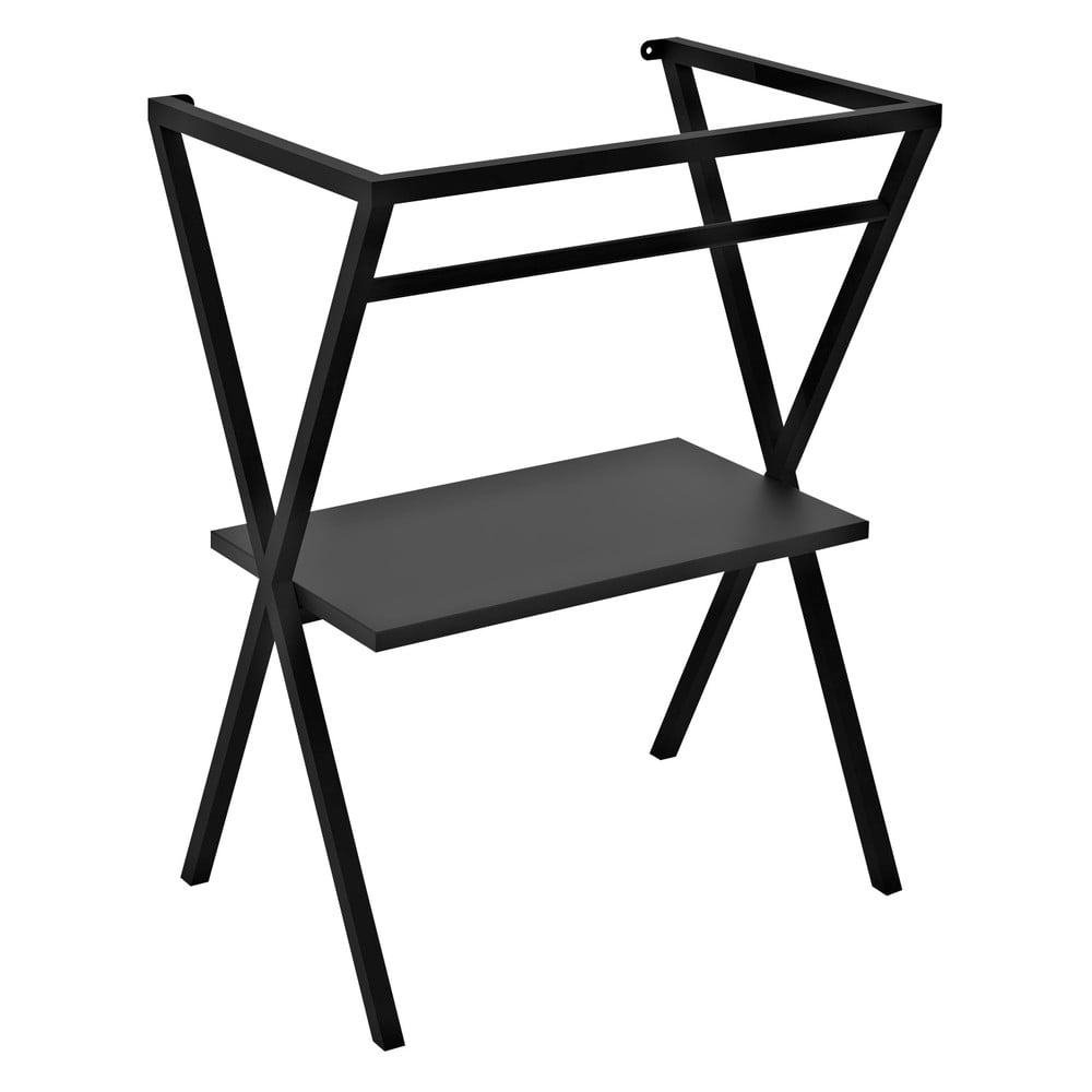 Scaffale da sotto lavabo nero 56,5x72 cm Ferro – Sapho | Mobili da lavabo