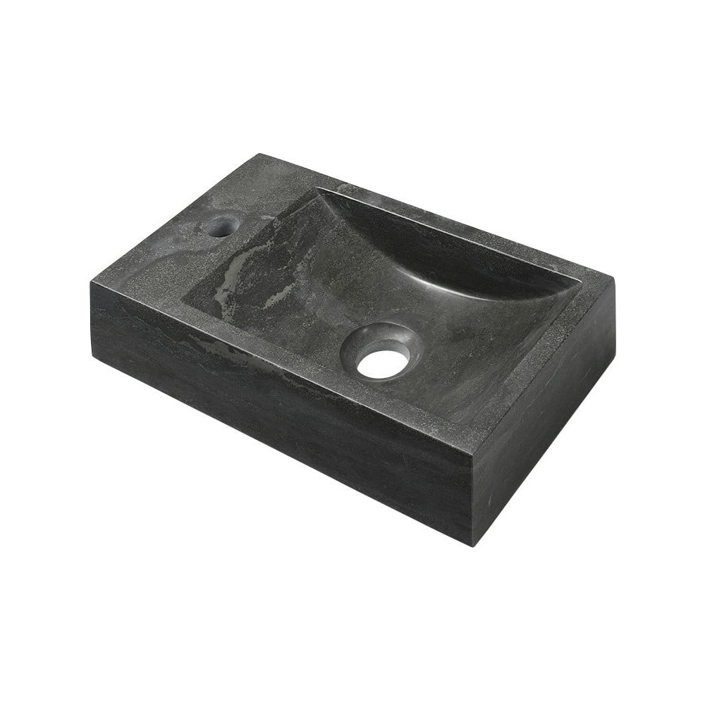 Lavabo nero in pietra 40x22 cm Blok – Sapho | Lavabi