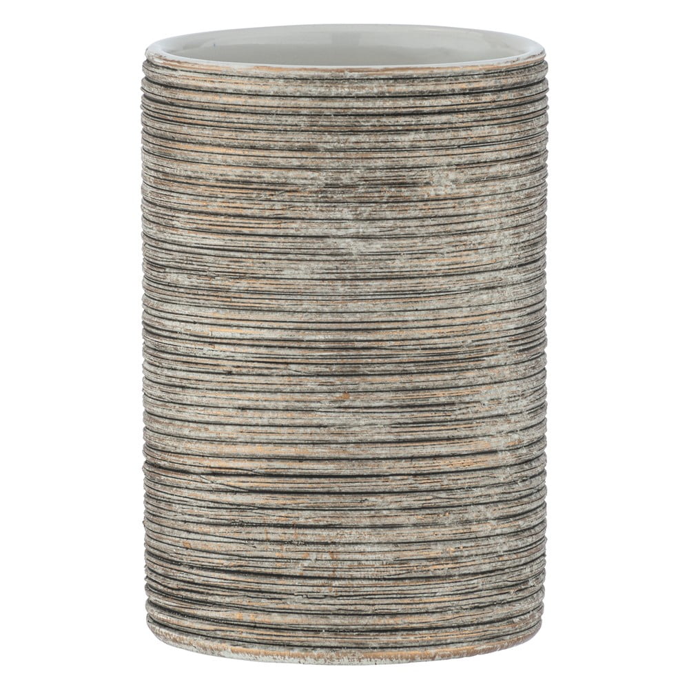Tazza in ceramica marrone per spazzolini da denti Fedio - Wenko | Portaspazzolini