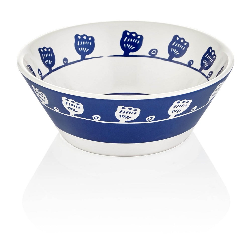 Set di 4 ciotole in porcellana blu e bianca Bloom, ⌀ 15 cm - Mia | Ciotoline