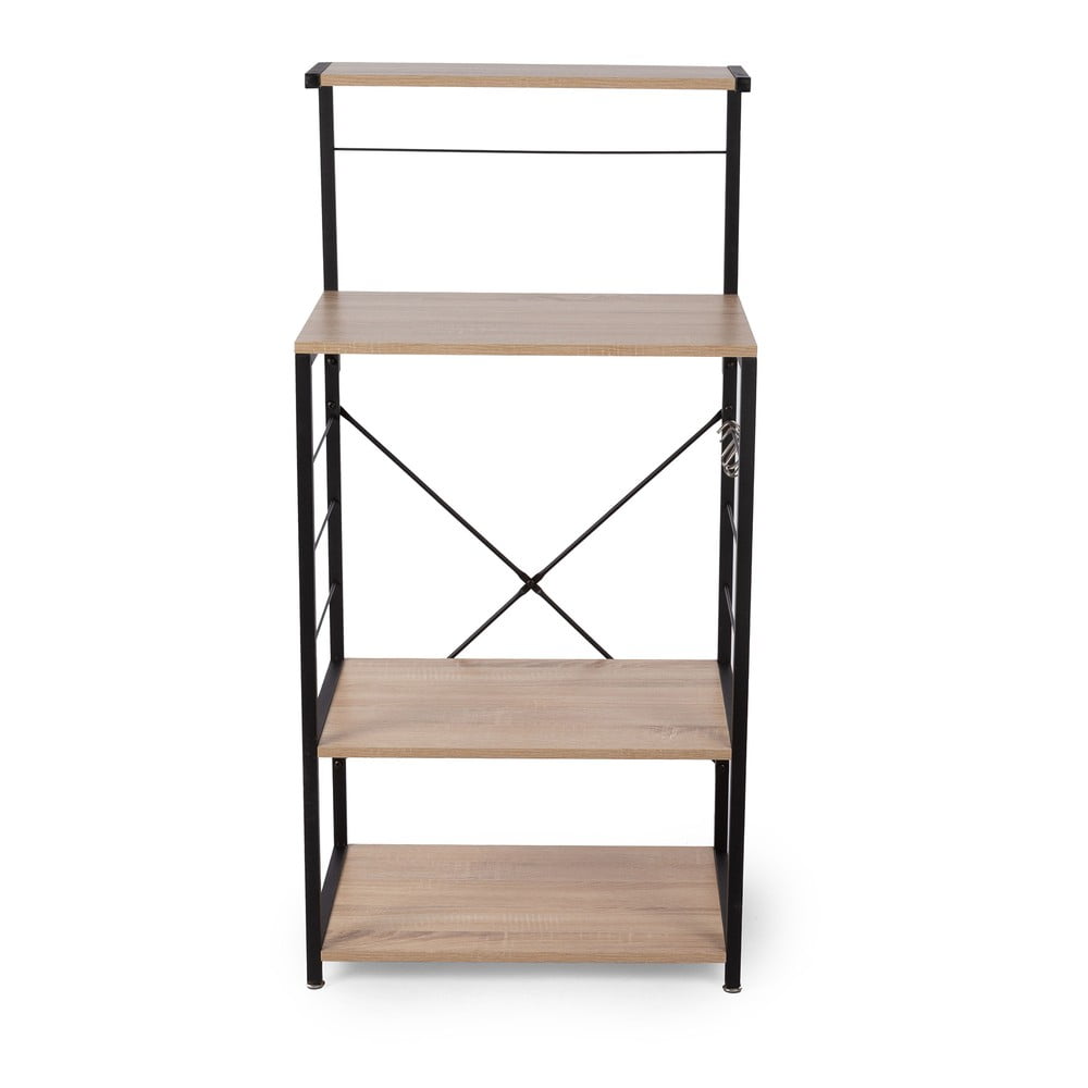 Scaffale in rovere decorato in colore naturale 60x40 cm - Compactor | Scaffali