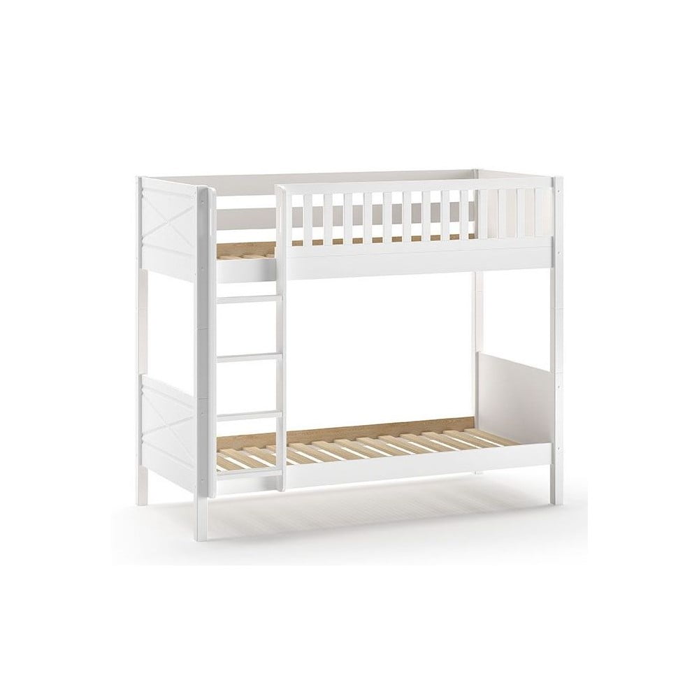 Letto a castello bianco per bambini 90x200 cm Scott - Vipack | Letti per bambini