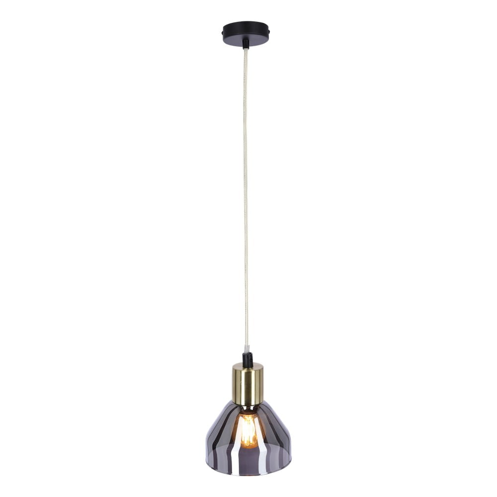 Lampada a sospensione in lavanda-oro con paralume in vetro Gregory - Candellux Lighting | Lampadari