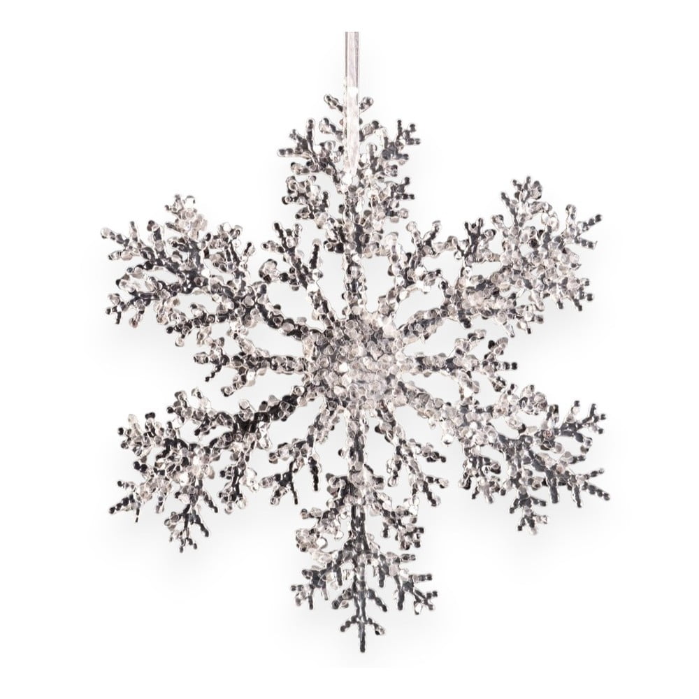 Decorazione natalizia da appendere in plastica Snow Star – Casa Selección | Decorazioni natalizie da appendere
