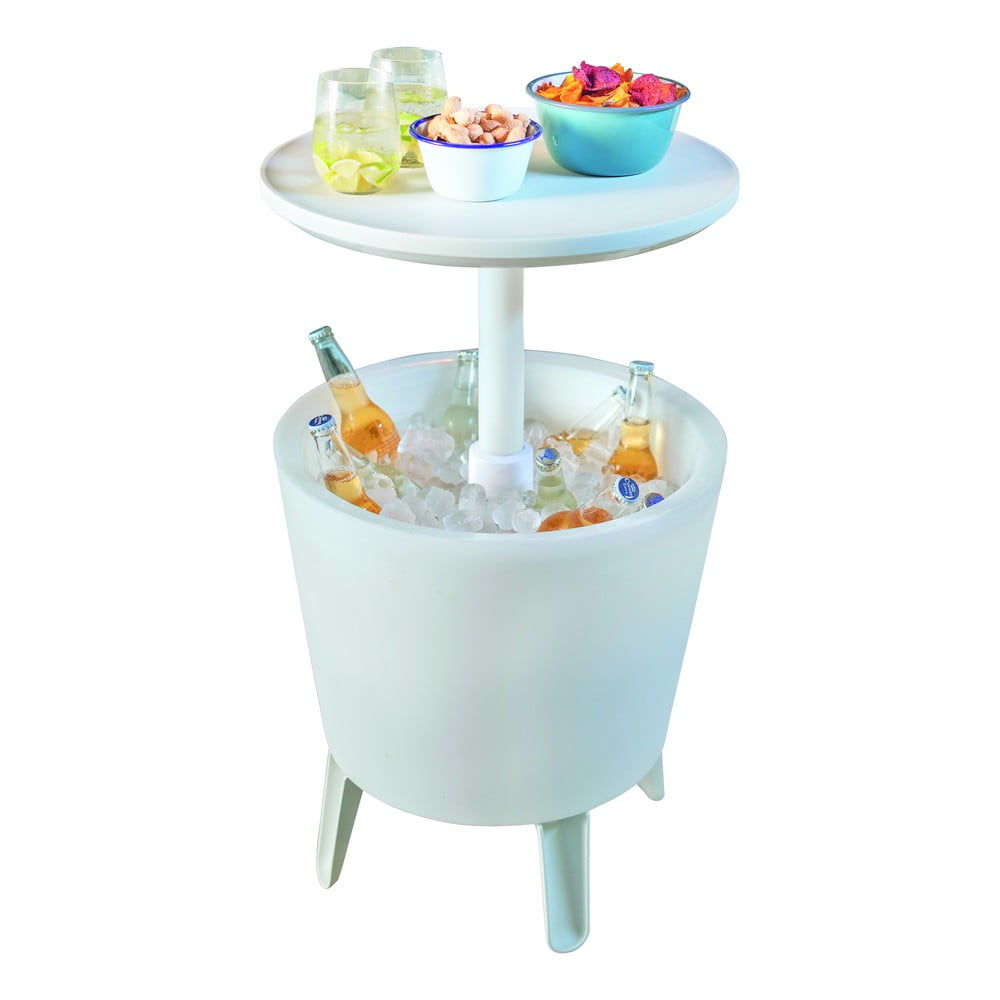 Tavolo da giardino rotondo con vaschetta per il ghiaccio 49,5x49,5 cm Illuminated cool - Keter | Tavolini da giardino