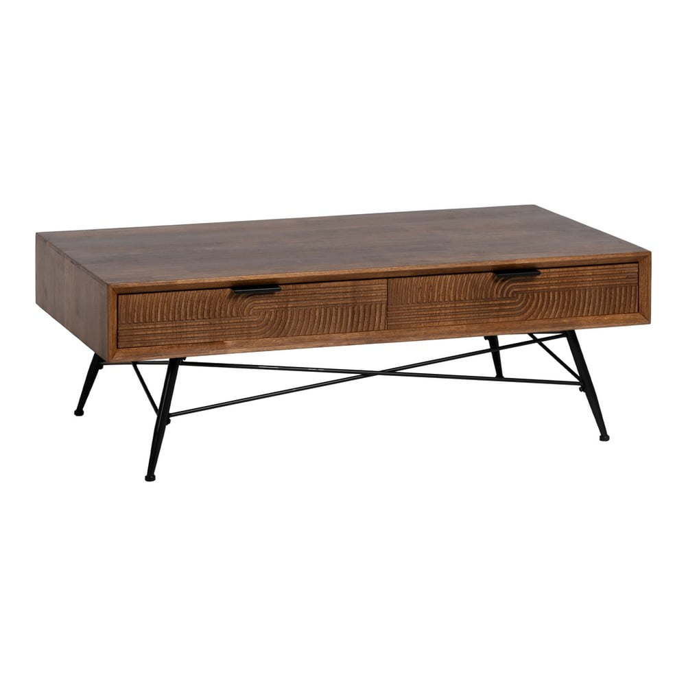 Tavolino in legno con gambe in metallo nero 60x120 cm Lagom - Ixia | Tavolini da salotto