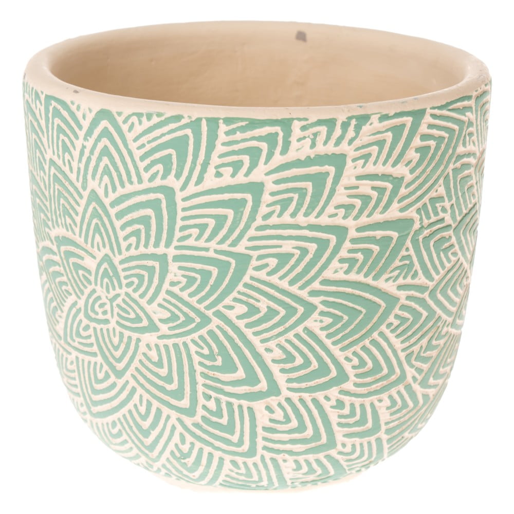 Fioriera in cemento verde, ø 14 cm - Dakls | Vasi per fiori