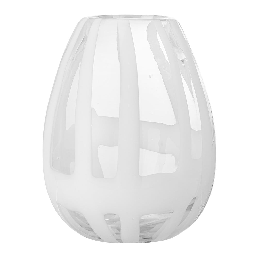 Vaso in vetro bianco fatto a mano (altezza 18 cm) Cosmin - Bloomingville | Vasi