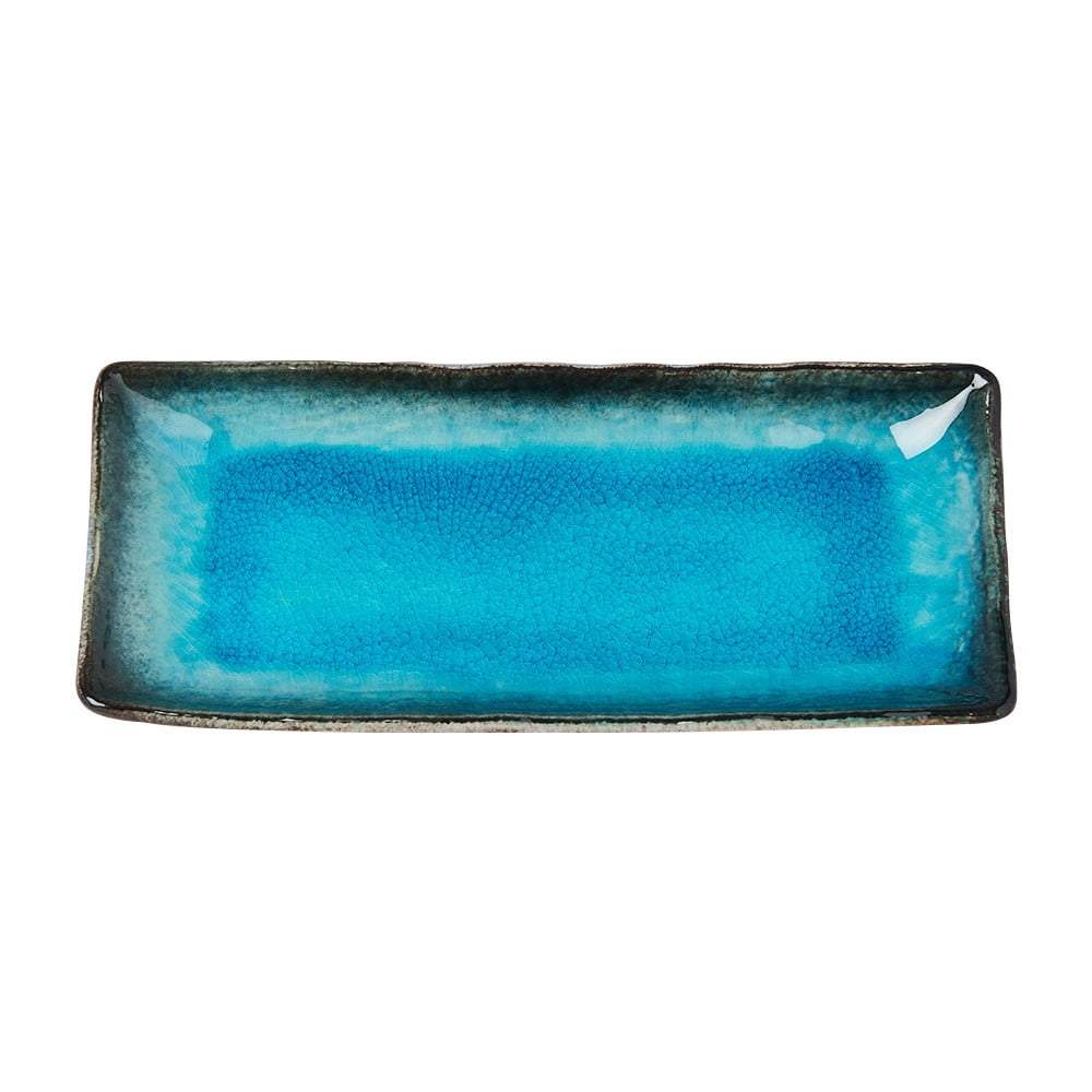 Piatto da portata in ceramica blu, 29 x 12 cm Sky - MIJ | Piatti
