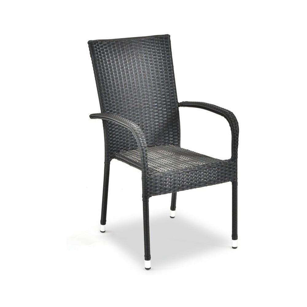 Sedia da giardino in rattan artificiale nero Paris - Bonami Essentials | Sedie da giardino