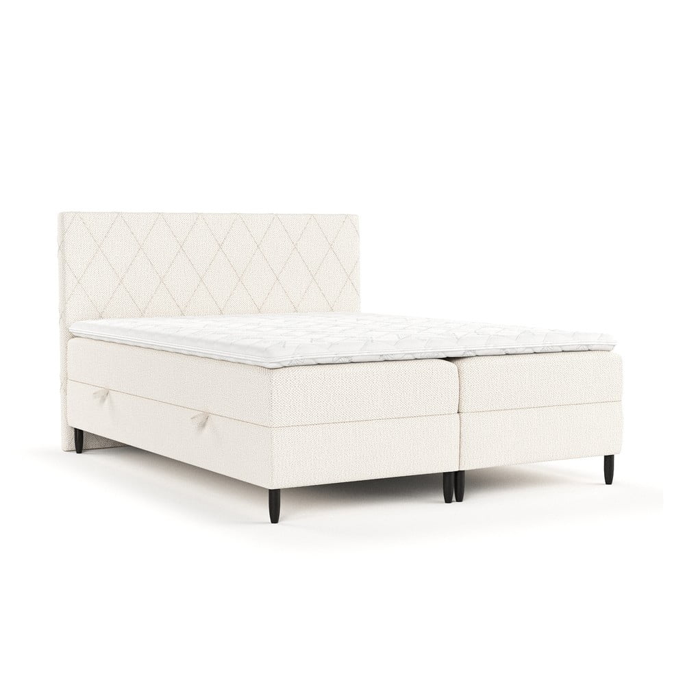 Letto boxspring crema con contenitore 180x200 cm Gwen - Maison de Rêve | Letti boxspring