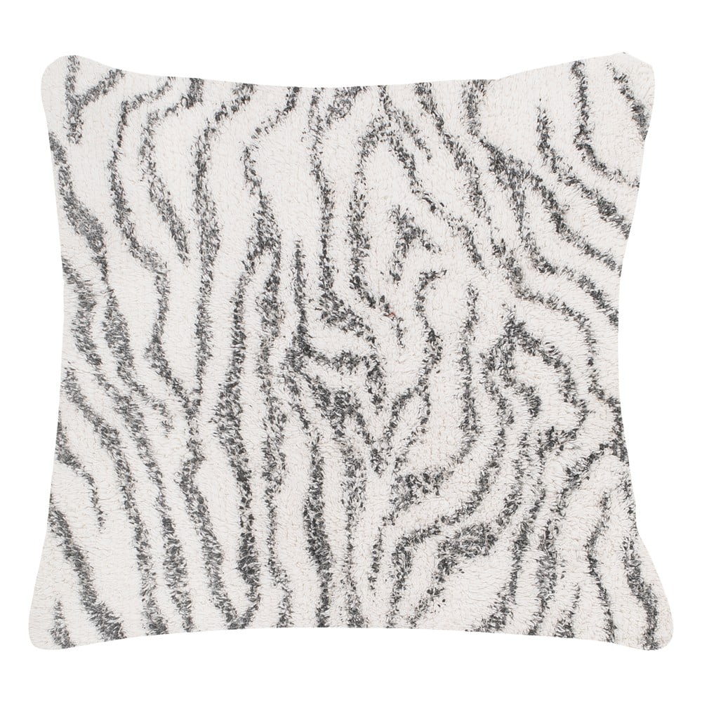 Cuscino decorativo in cotone bianco e grigio Zebra, 45 x 45 cm - Tiseco Home Studio | Cuscini decorativi