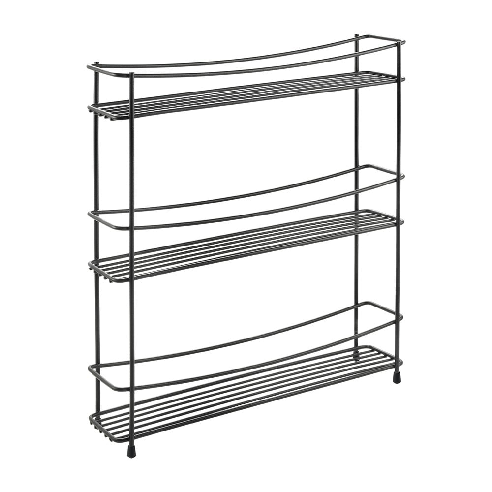 Portaspezie Lava nero a tre livelli Kumino - Metaltex | Organizer per spezie