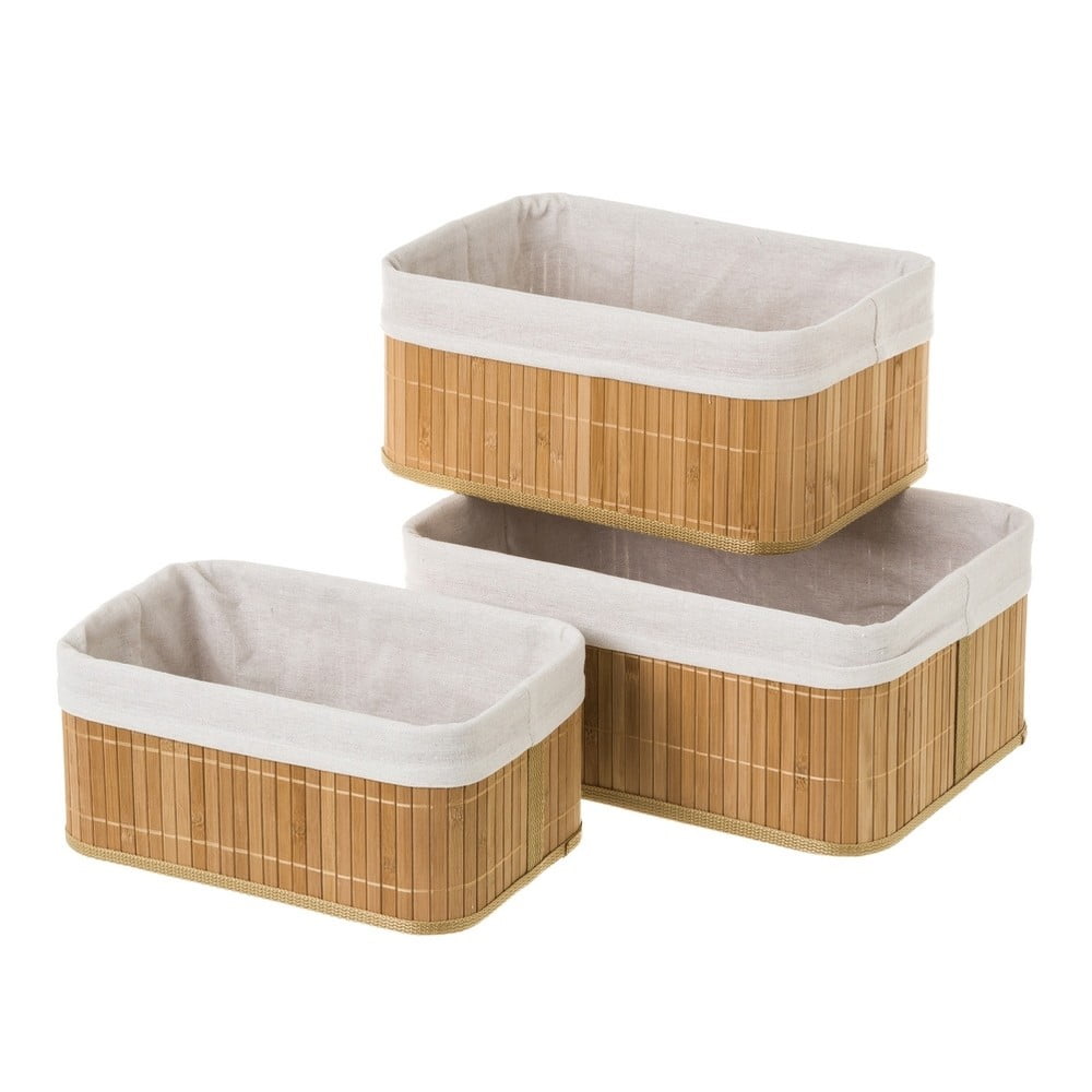 Cestini in bambù in set da 3 Natural Way - Casa Selección | Ceste