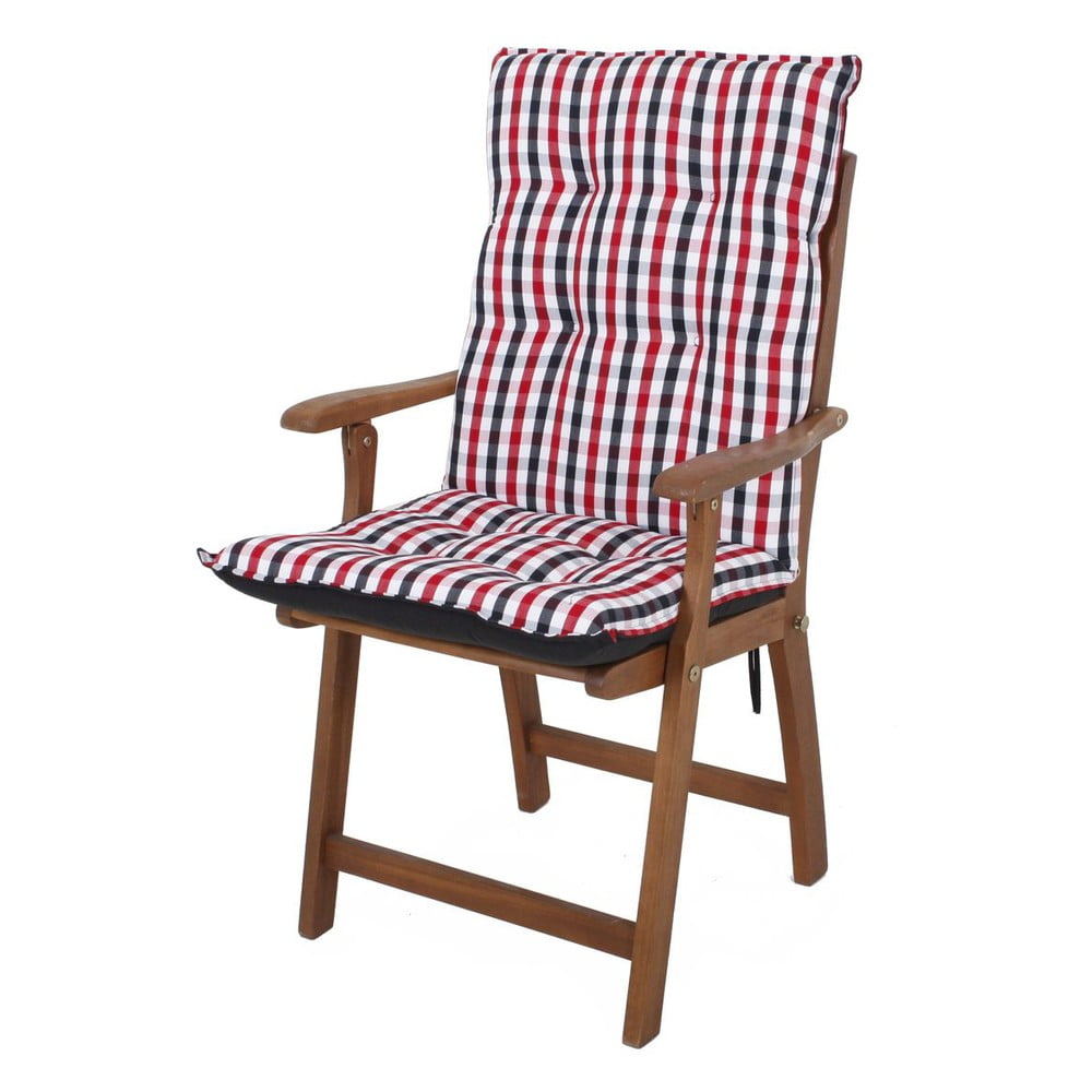 Cuscino per sedia sdraio da giardino rossa e nera 55x106 cm Carlton - Sun Garden | Cuscini per mobili da giardino