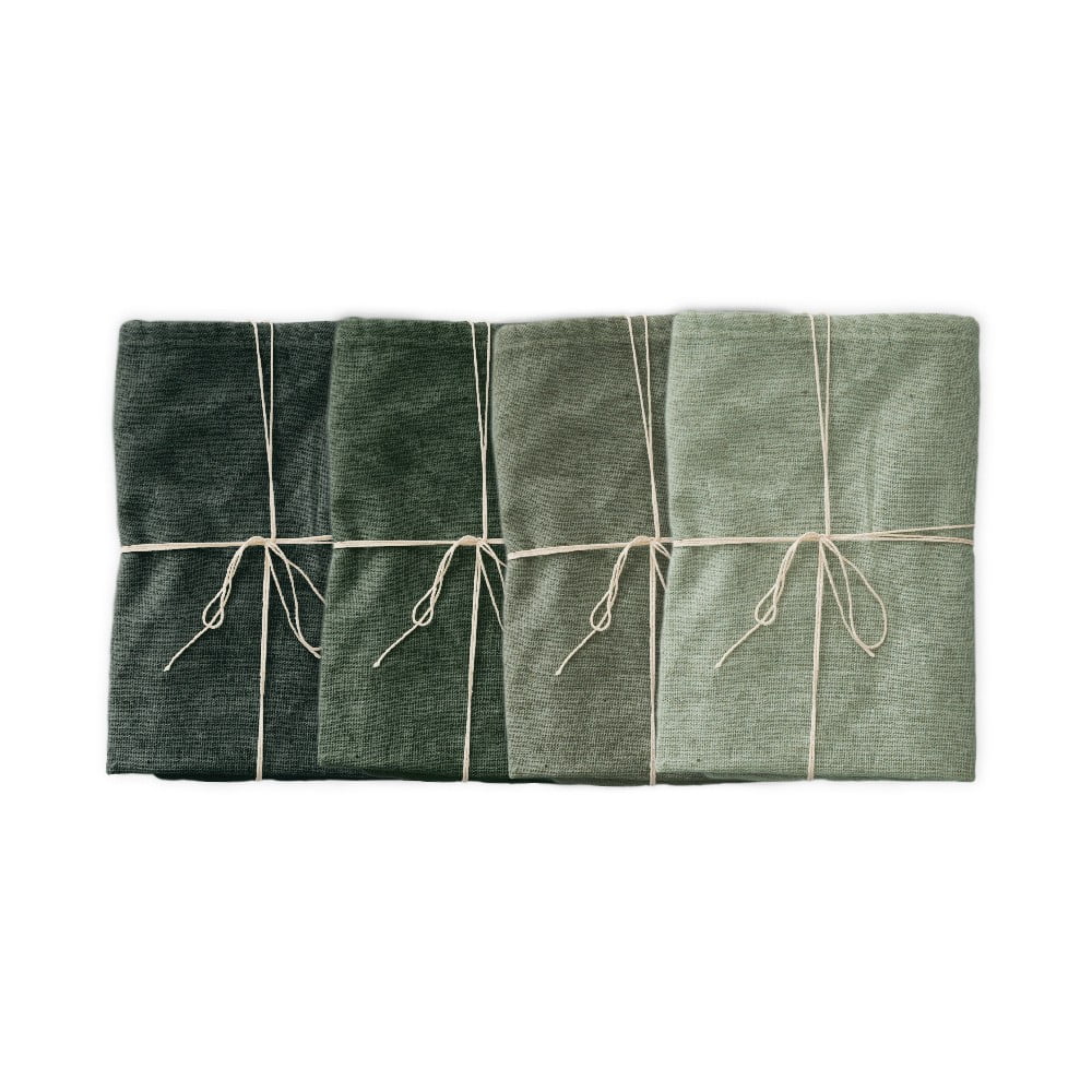 Set di 4 tovaglioli di lino Verde Gradiente, 43 x 43 cm - Really Nice Things | Tovaglioli