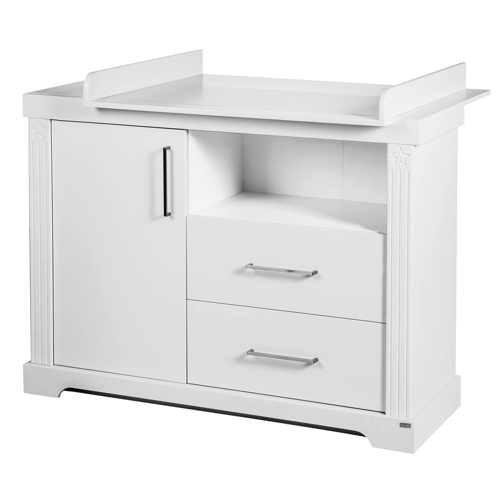 Cassettiera bassa bianca con fasciatoio 120x98 cm Maxi - Roba | Cassettiere per bambini