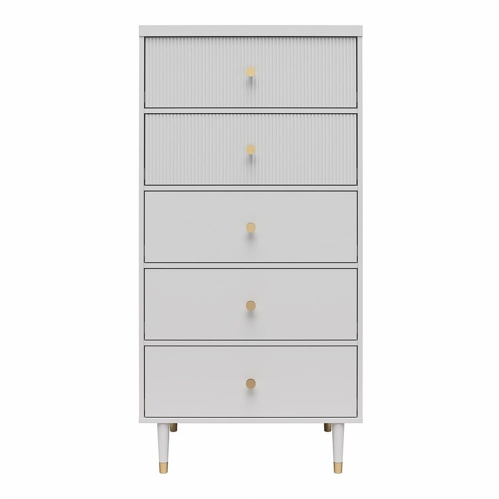 Cassettiera alta grigio chiaro 70x141 cm Elizabeth - CosmoLiving by Cosmopolitan | Cassettiere