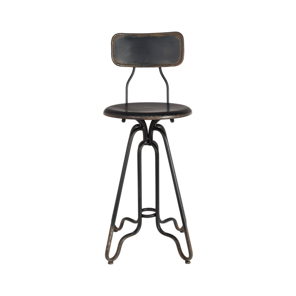 Seggiolone in metallo nero, altezza 88 cm Ovid - Dutchbone | Sedie da bar