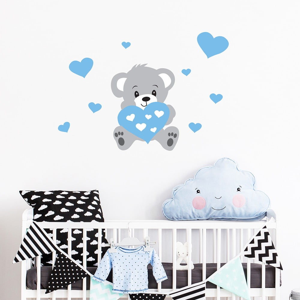 Adesivo murale Teddy Blue - Ambiance | Adesivi per bambini