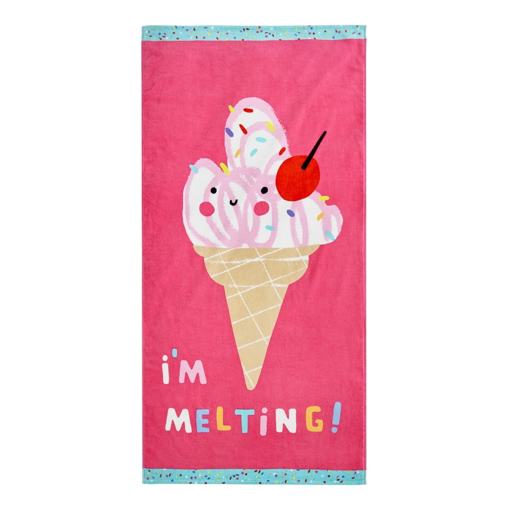 Telo mare rosa 160x76 cm I'm Melting - Catherine Lansfield | Asciugamani e teli da spiaggia