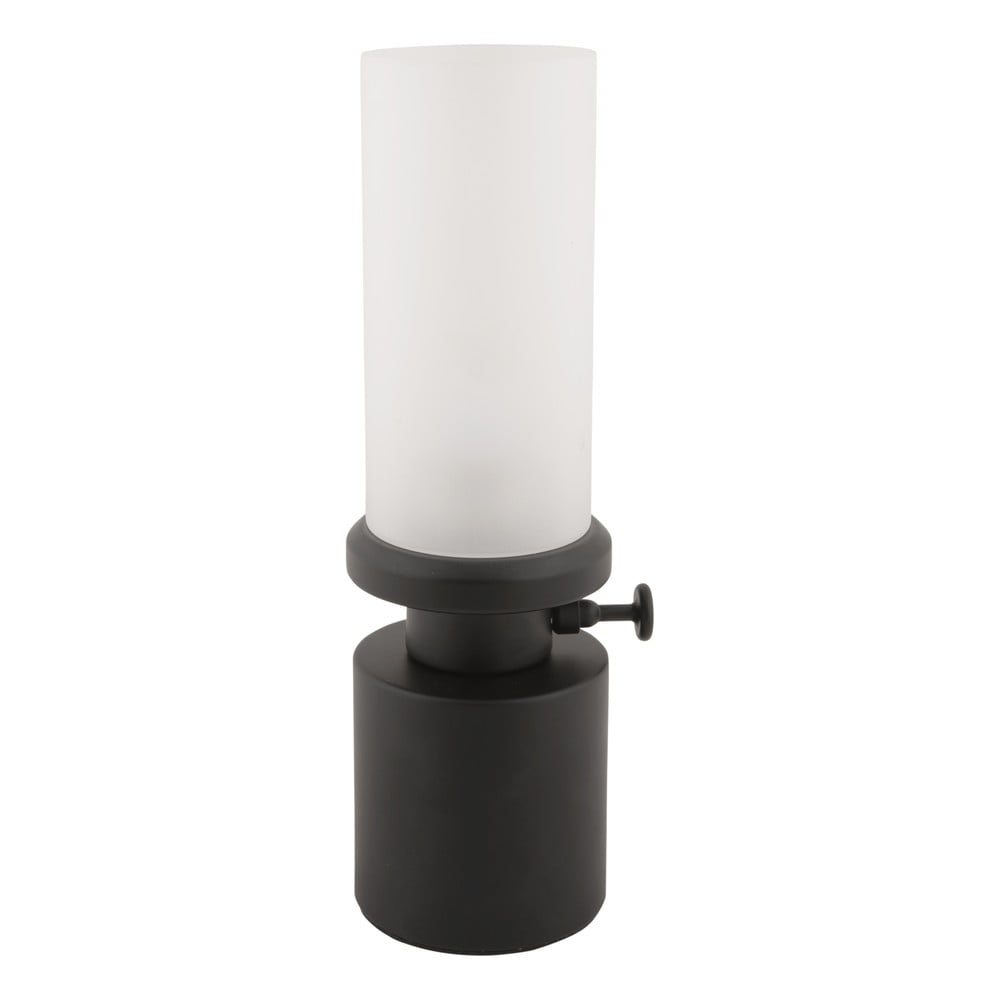 Lampada da tavolo dimmerabile a LED nera con paralume in metallo/con paralume in vetro (altezza 29,5 cm) Camp - Leitmotiv | Abat-jour e lampade da tavolo