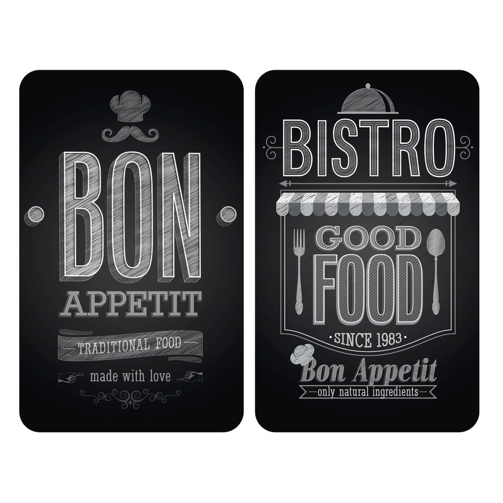 Set di 2 copri stufe in vetro, 52 x 30 cm Bon Appetit - Wenko | Coperture per piani cottura