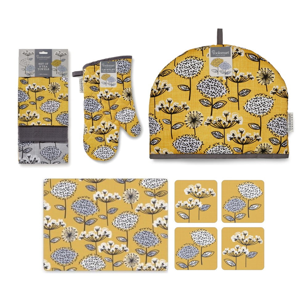 Set di tessili da cucina 13 pezzi Retro Meadow - Cooksmart ® | Set di tessili da cucina