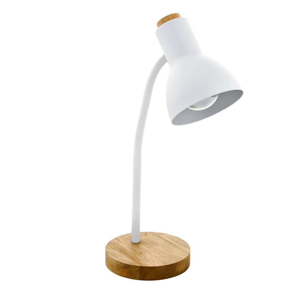 Lampada da tavolo bianca/di colore naturale con paralume in metallo (altezza totale 49 cm) VERADAL – EGLO | Abat-jour e lampade da tavolo