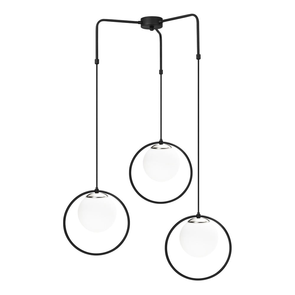 Apparecchio a sospensione in metallo nero Opviq luci Nazarios - Opviq lights | Lampadari